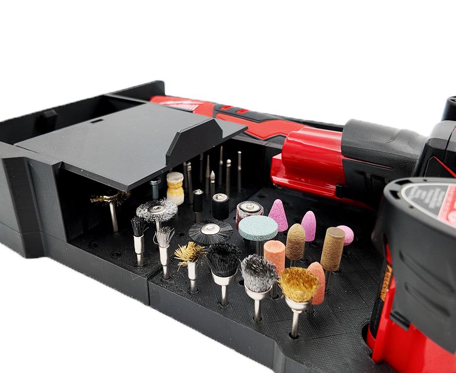 M12 Rotary Tool for Milwaukee Packout Compact Organizer Storage System. Models (2460-20, 2525-20)