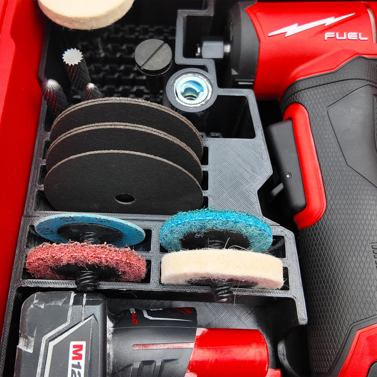 M12 Right Angle Die Grinder (3485-20) Packout Insert for Milwaukee Compact Storage System