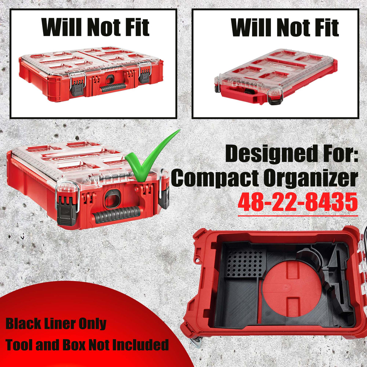 Router Packout Insert for Milwaukee Packout Organization Storage System