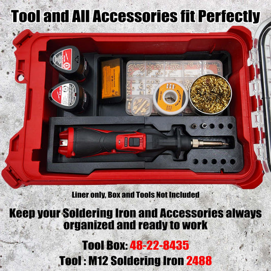 M12 Soldering Iron Packout Insert for Compact Organizer Tip and Battery Storage (2488-20)