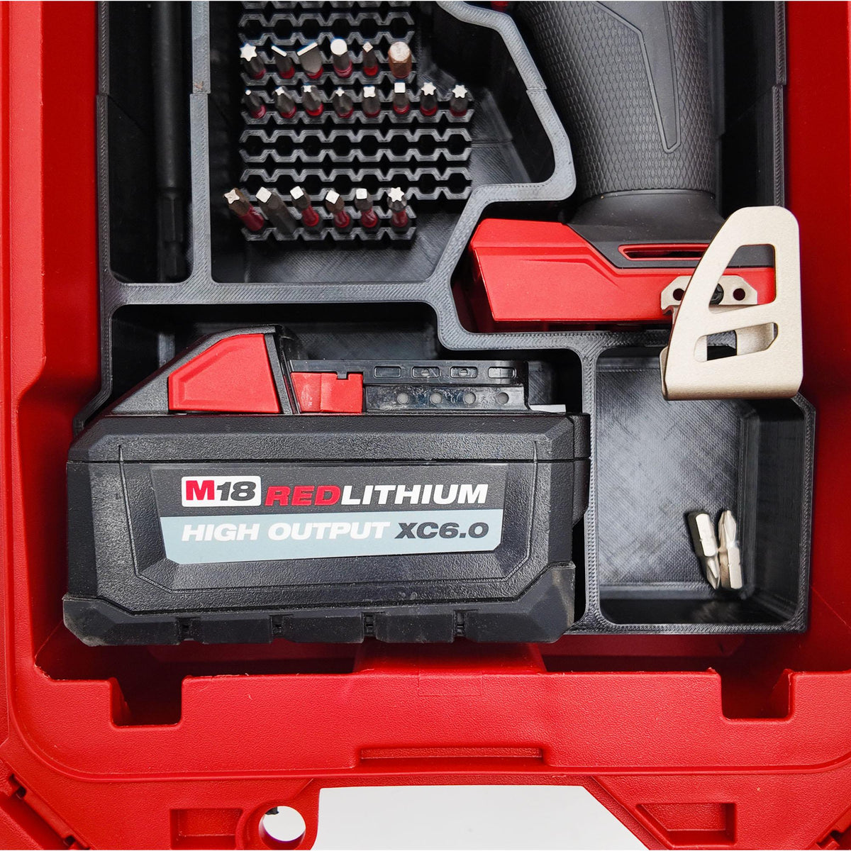 M18 Fuel Impact Driver Packout Insert with 68 Bit and Battery Storage (2953-20)