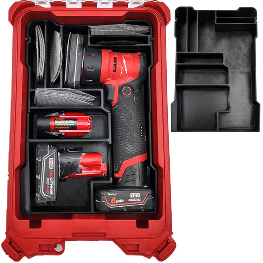 M12 Orbital Detail Sander (2531-20) for Milwaukee Packout Compact Organizer Storage System.