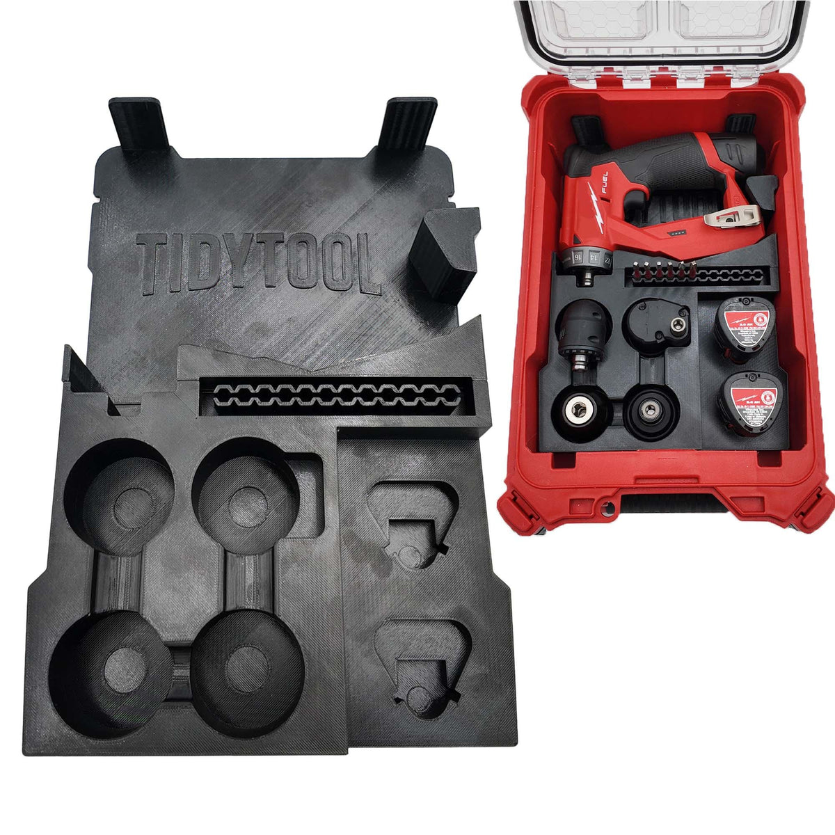 Milwaukee M12 FUEL Installation Drill/Driver Packout Insert, Compact Organizer (2505-20, 2505-22)