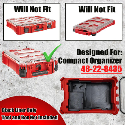 M12 Crown Stapler Packout Insert for Compact Organizer Battery and Staple Storage (2447-20)
