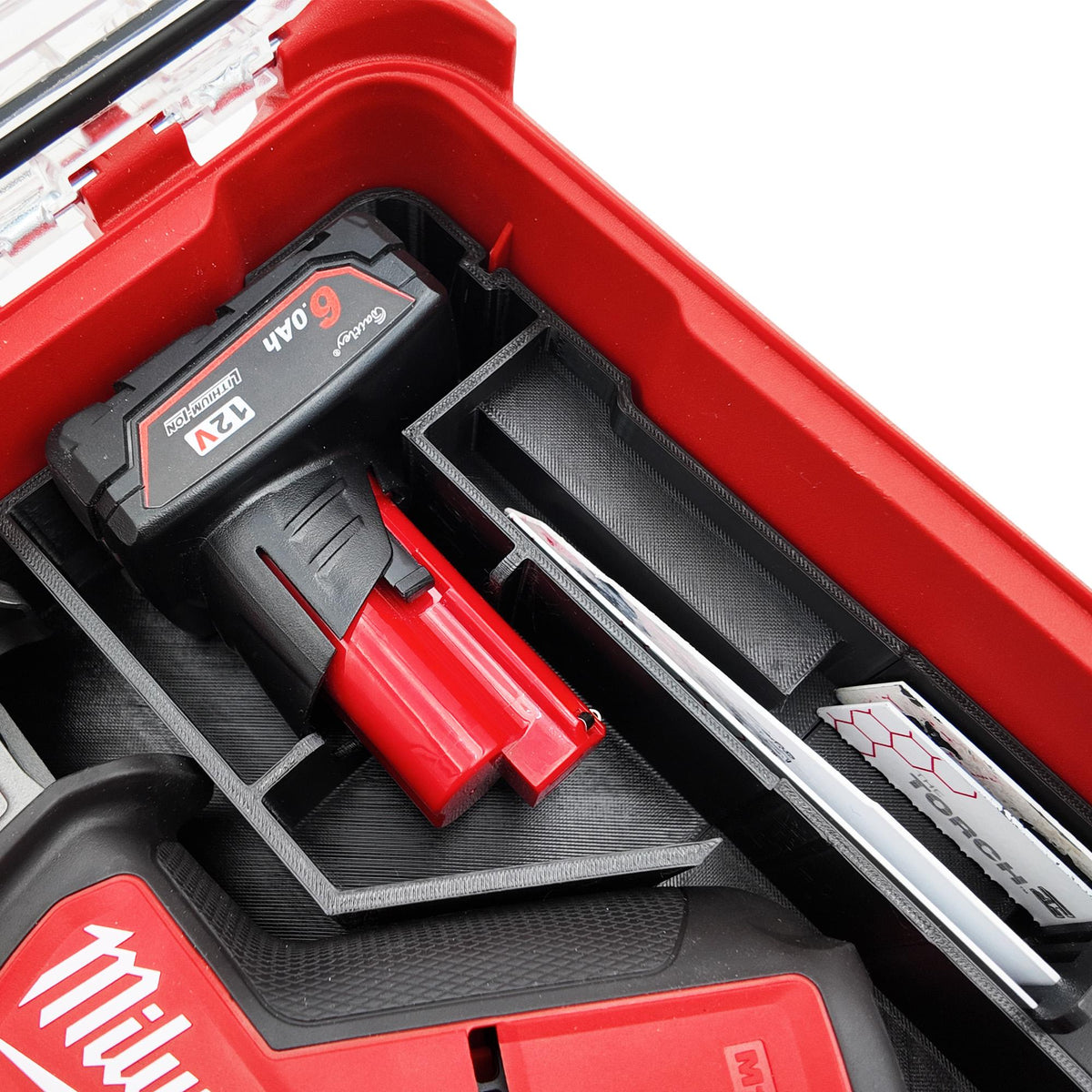 M12 Hackzall Saw Packout Insert for Compact Organizer Blade and Battery Storage (2520-20, 2420-20)