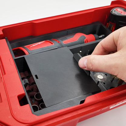 M12 Rotary Tool for Milwaukee Packout Compact Organizer Storage System. Models (2460-20, 2525-20)