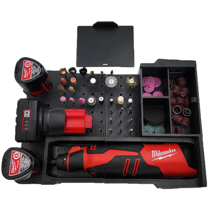 M12 Rotary Tool for Milwaukee Packout Compact Organizer Storage System. Models (2460-20, 2525-20)