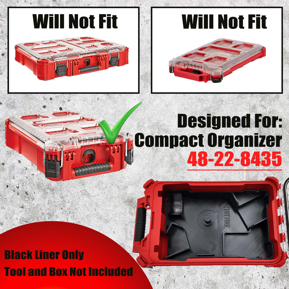 M18 Fuel Cut Off Grinder (2880-20) Packout Insert for Milwaukee Packout Storage System