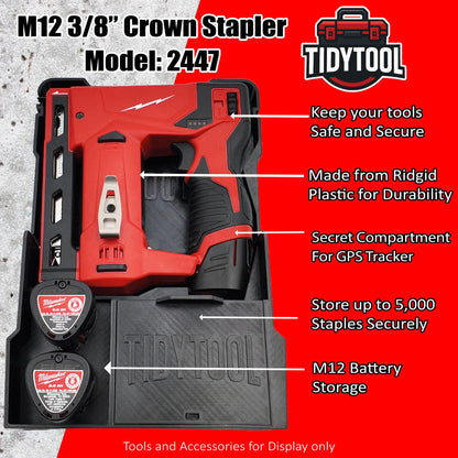 M12 Crown Stapler Packout Insert for Compact Organizer Battery and Staple Storage (2447-20)