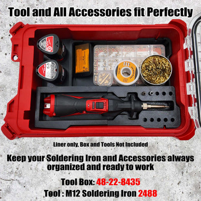 M12 Soldering Iron Packout Insert for Compact Organizer Tip and Battery Storage (2488-20)