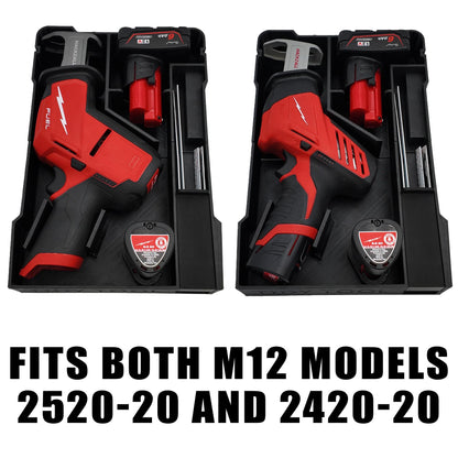 M12 Hackzall Saw Packout Insert for Compact Organizer Blade and Battery Storage (2520-20, 2420-20)