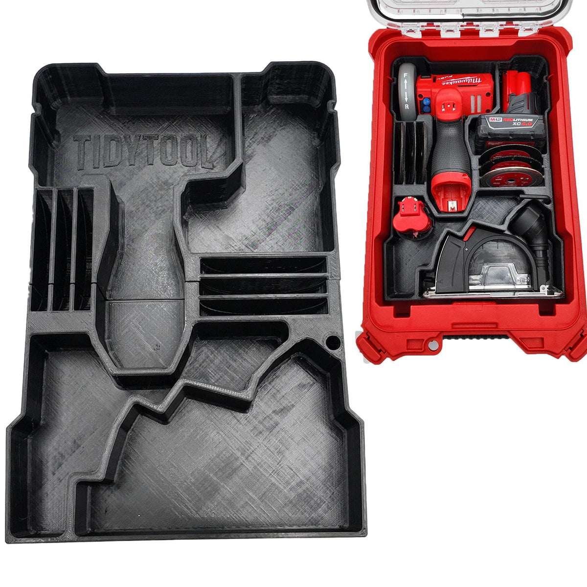 M12 Compact Cut Off Tool (2522-20) Packout Insert for Milwuakee Packout Storage System