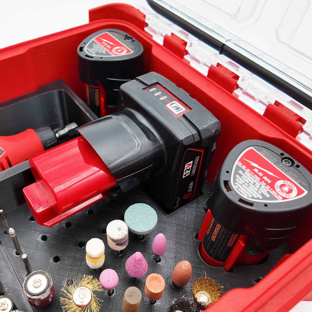 M12 Rotary Tool for Milwaukee Packout Compact Organizer Storage System. Models (2460-20, 2525-20)