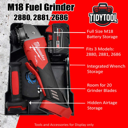 M18 Fuel Cut Off Grinder (2880-20) Packout Insert for Milwaukee Packout Storage System