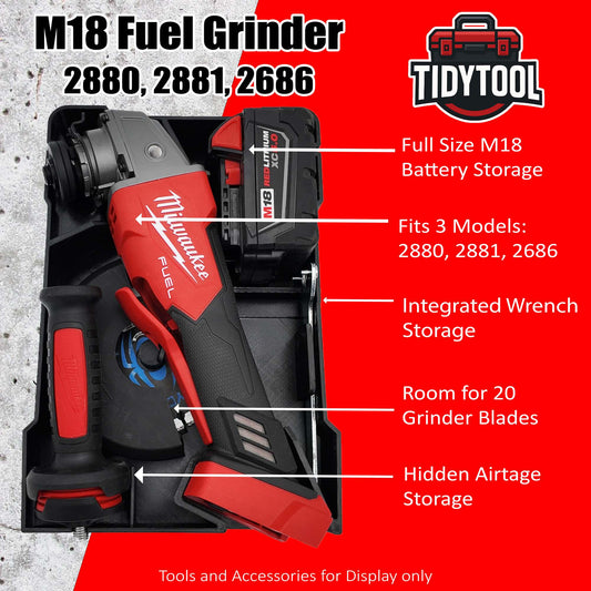 M18 Fuel Cut Off Grinder (2880-20) Packout Insert for Milwaukee Packout Storage System