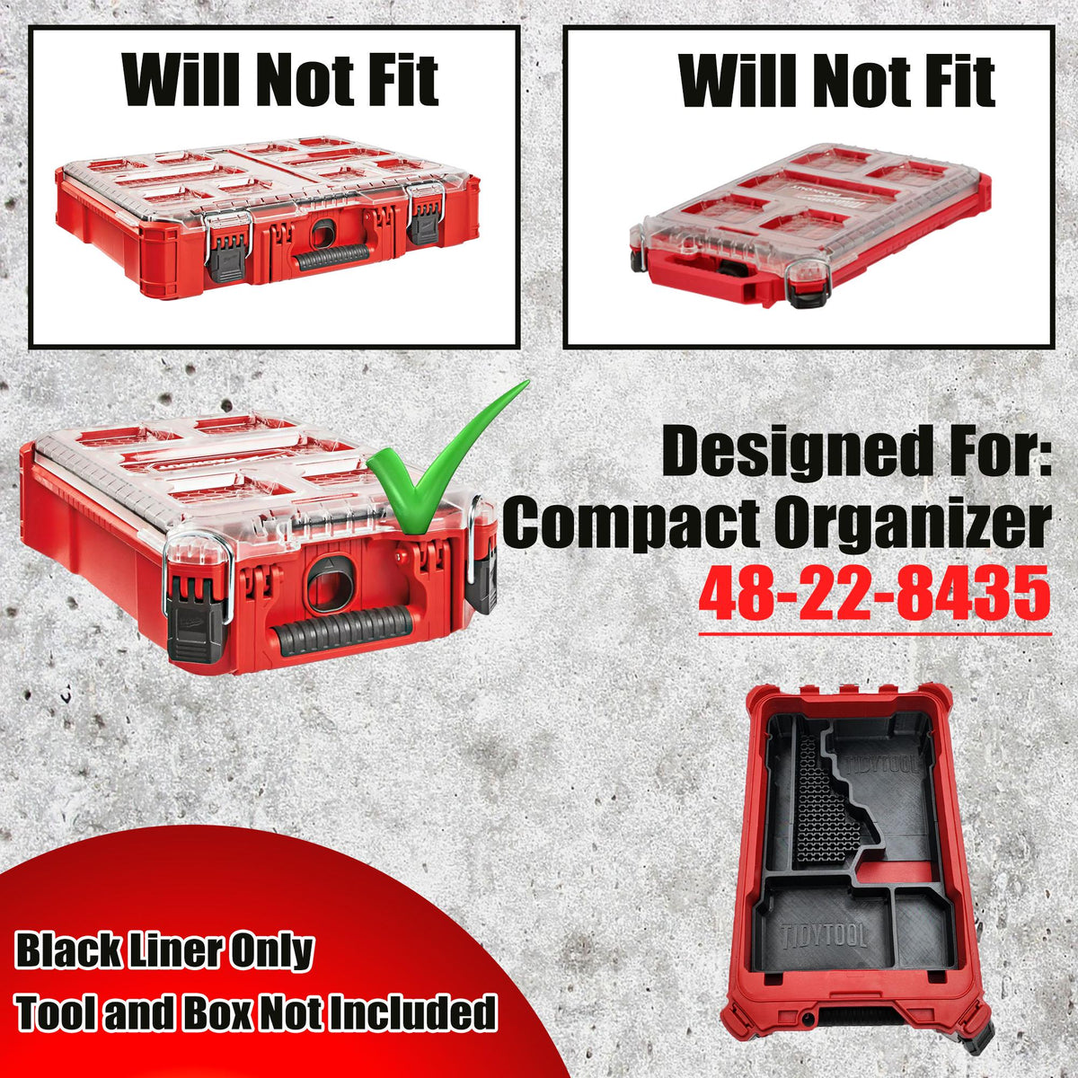 M18 Fuel Impact Driver Packout Insert with 68 Bit and Battery Storage (2953-20)