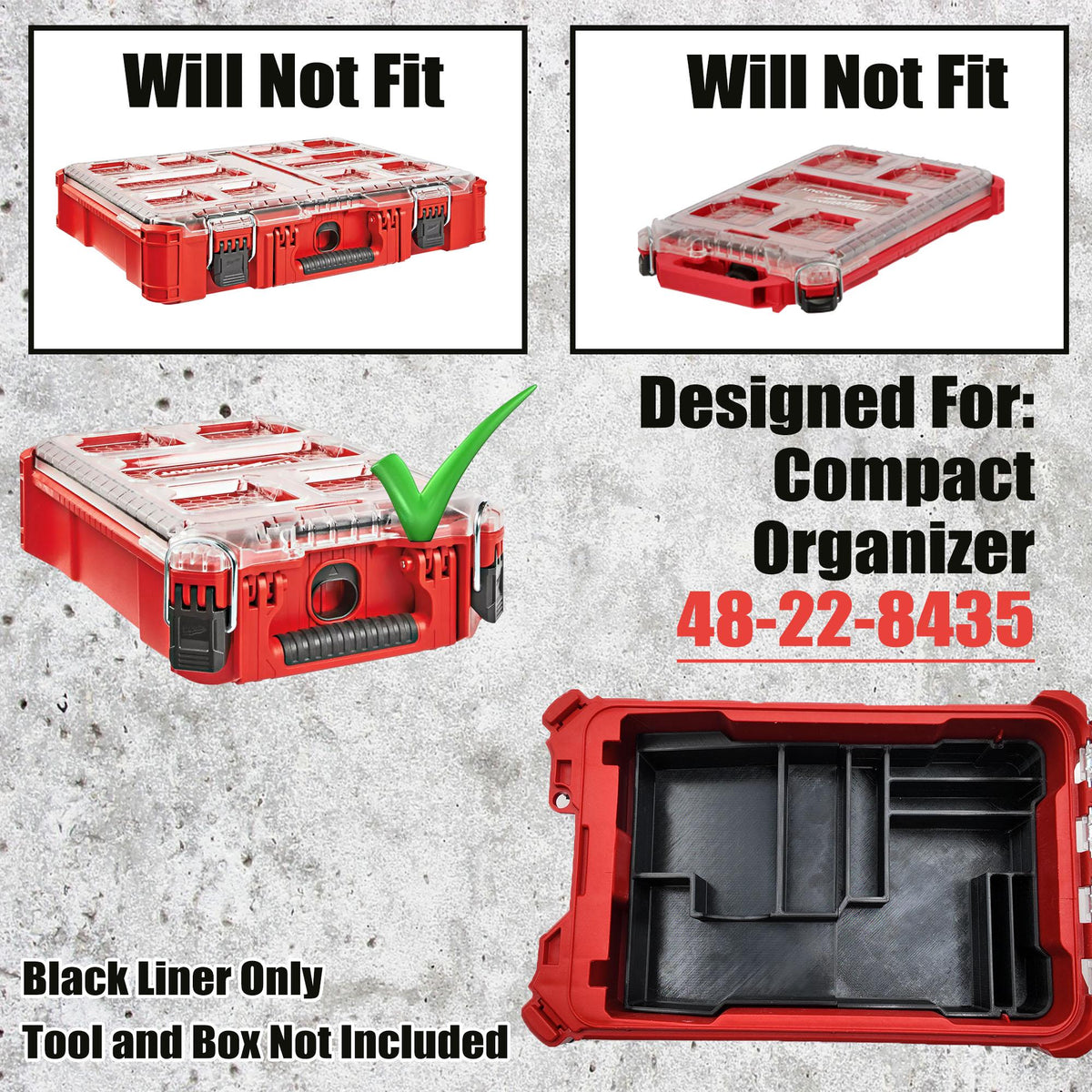 M12 Orbital Detail Sander (2531-20) for Milwaukee Packout Compact Organizer Storage System.