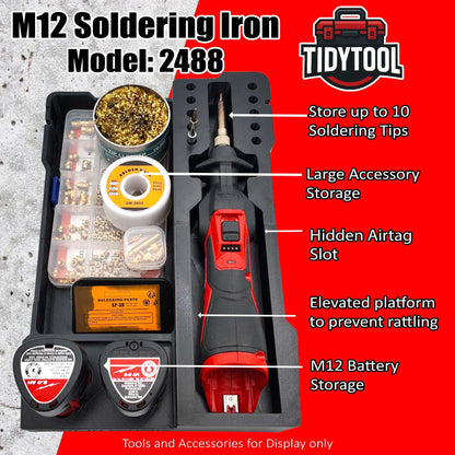 M12 Soldering Iron Packout Insert for Compact Organizer Tip and Battery Storage (2488-20)