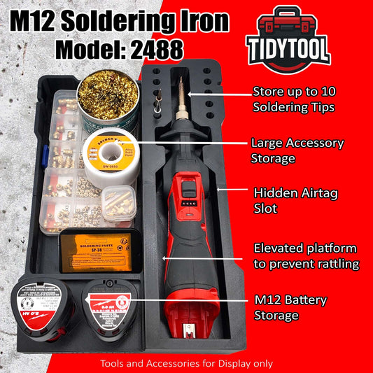 M12 Soldering Iron Packout Insert for Compact Organizer Tip and Battery Storage (2488-20)