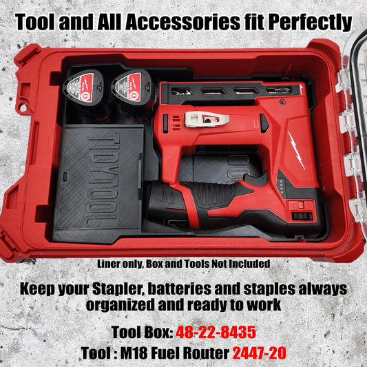 M12 Crown Stapler Packout Insert for Compact Organizer Battery and Staple Storage (2447-20)