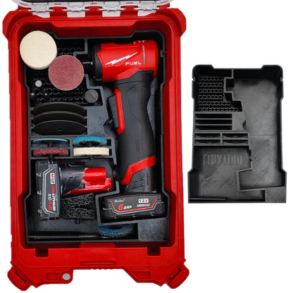 M12 Right Angle Die Grinder (3485-20) Packout Insert for Milwaukee Compact Storage System